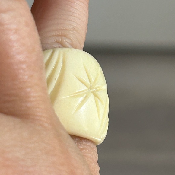 Brutalist primal bone unisex ring seize 5 💚 - Picture 4 of 7